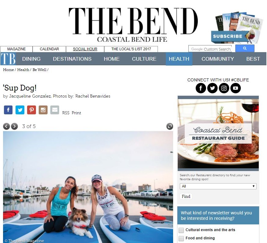 The Bend Magazine and Water Dog Floating Yoga