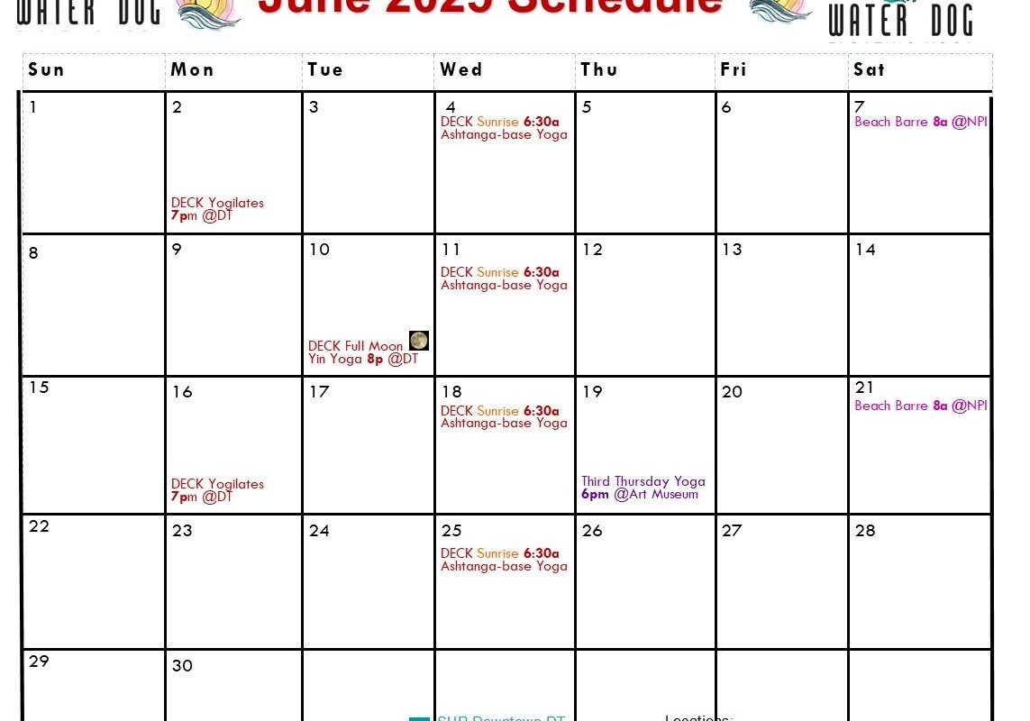 2025 6 June calendar